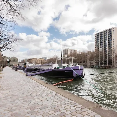 Beautiful With Balcony And View On The Quays Bassin La Villette D Appartamento *